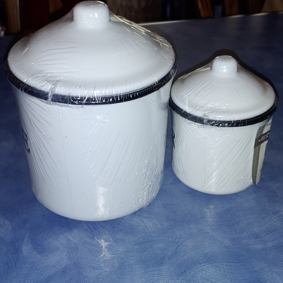 🆕 ☕Last Set....  Metal Coffee Bar Pair of Canisters. - Picture 4 of 6